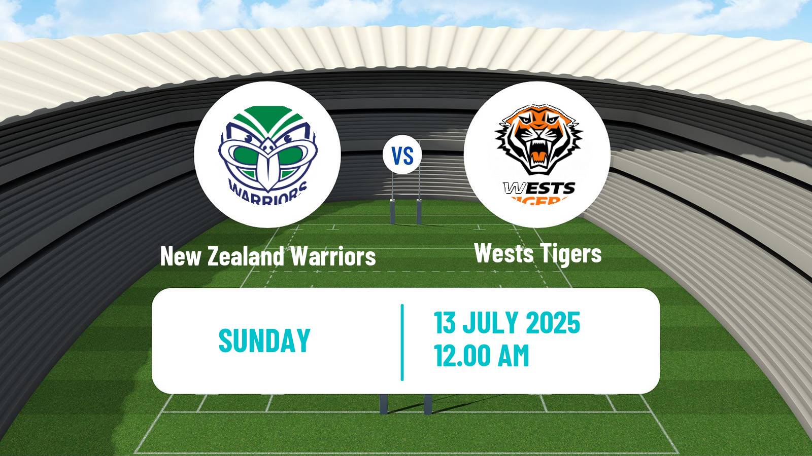 Rugby league Australian NRL New Zealand Warriors - Wests Tigers