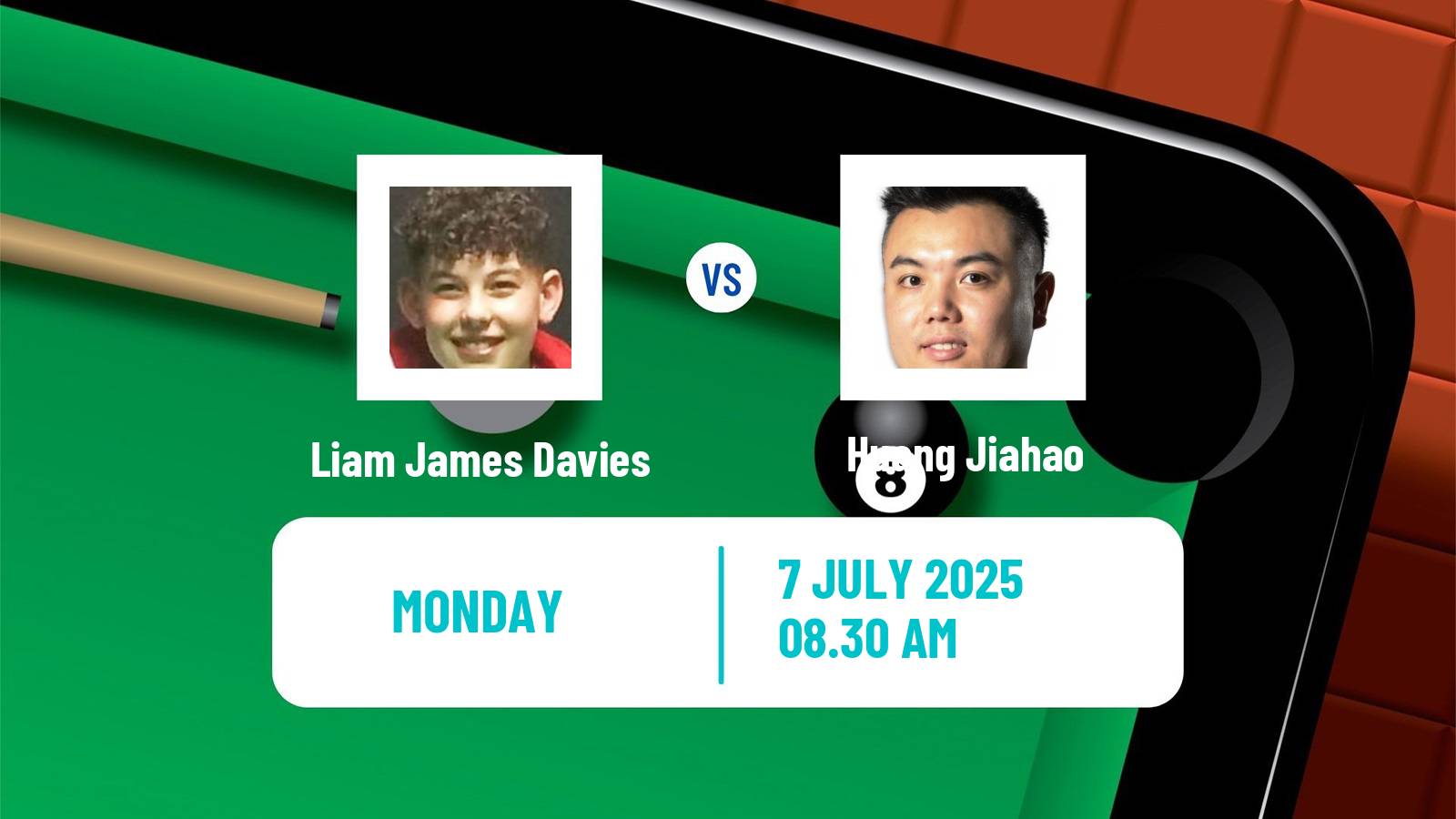 Snooker Championship League Liam James Davies - Huang Jiahao