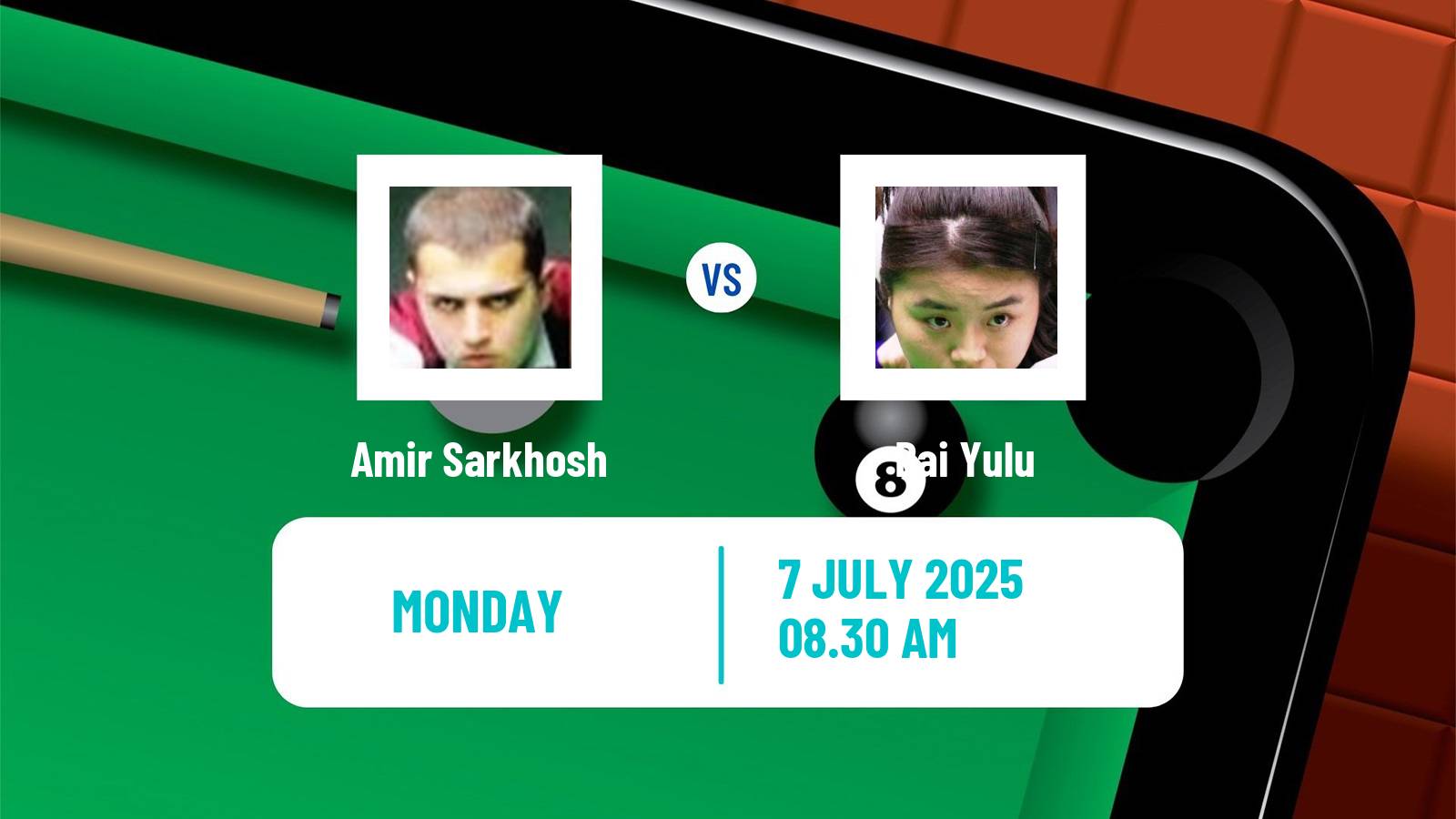 Snooker Championship League Amir Sarkhosh - Bai Yulu