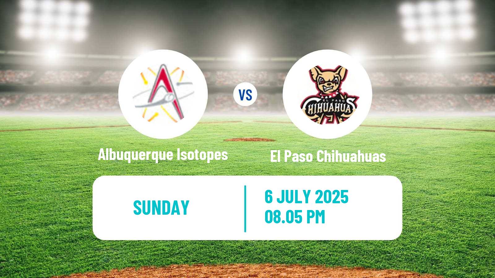 Baseball PCL Albuquerque Isotopes - El Paso Chihuahuas