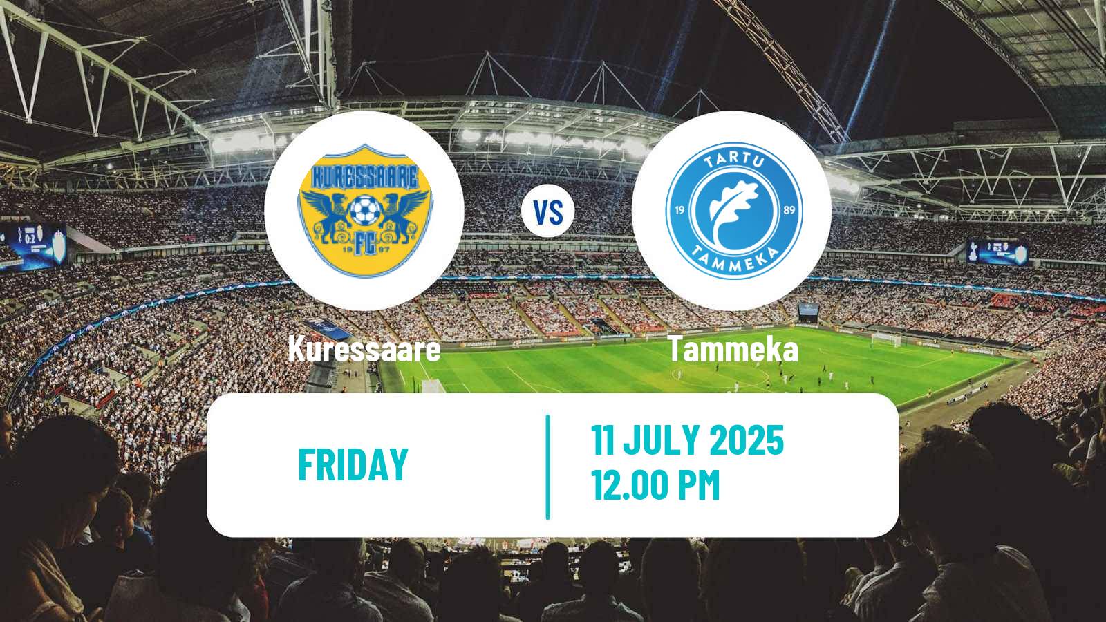 Soccer Estonian Meistriliiga Kuressaare - Tammeka