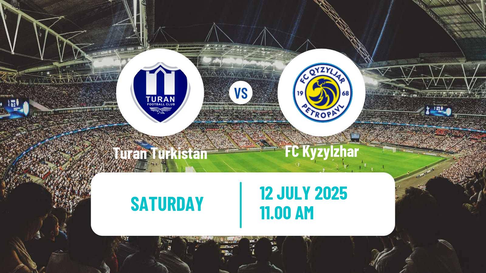 Soccer Kazakh Premier League Turan Turkistan - Kyzylzhar
