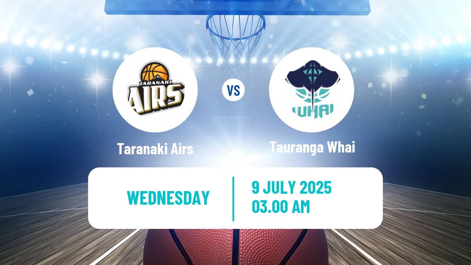 Basketball New Zealand NBL Taranaki Airs - Tauranga Whai
