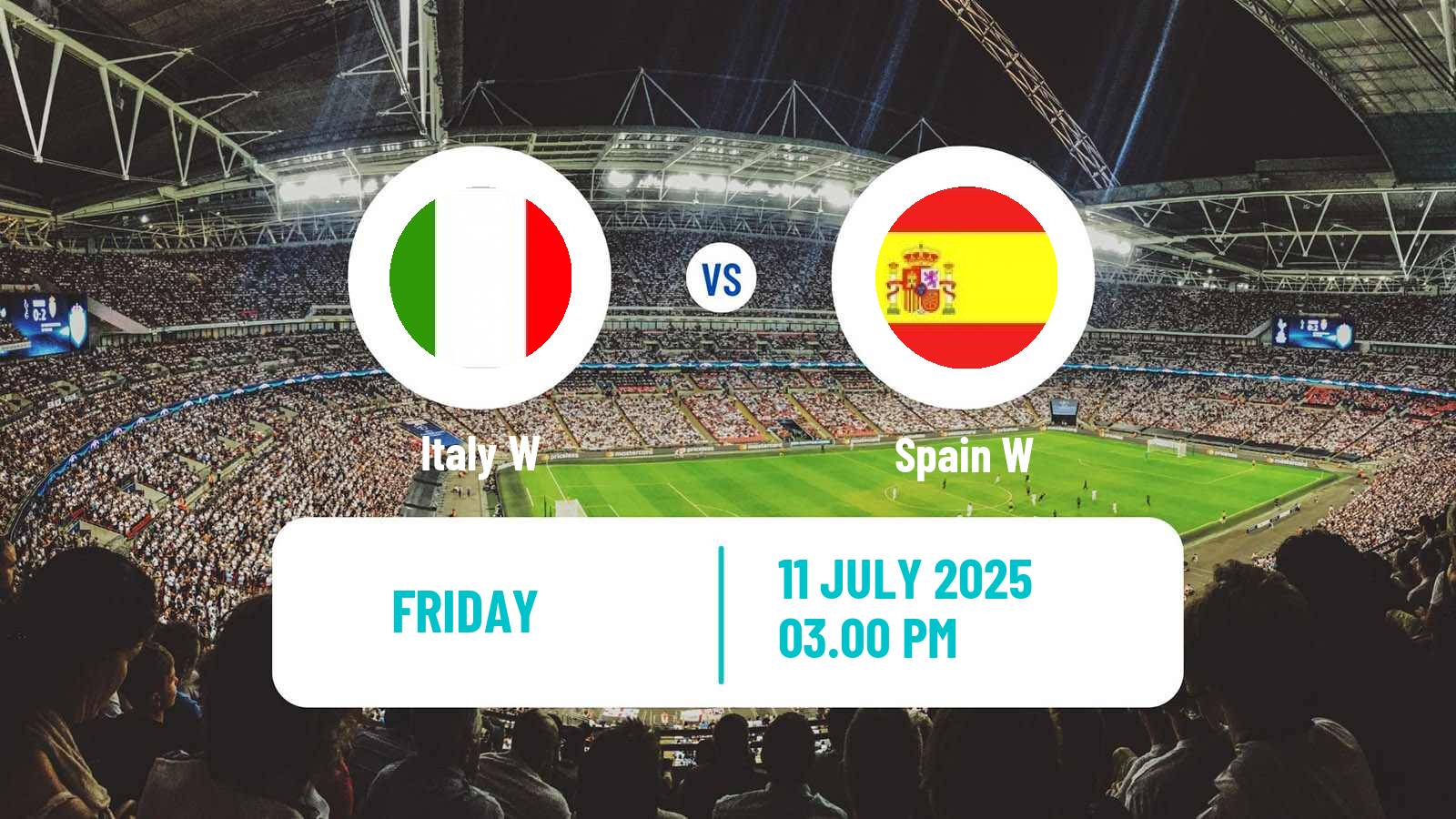 Soccer UEFA Euro Women Italy W - Spain W