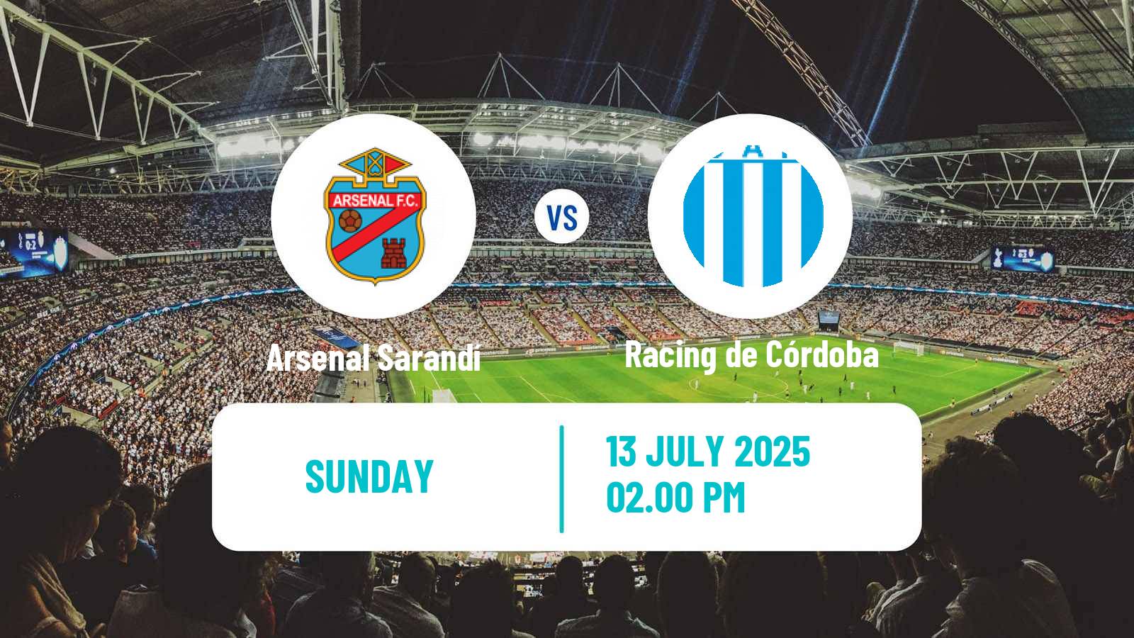 Soccer Argentinian Primera Nacional Arsenal Sarandí - Racing de Córdoba