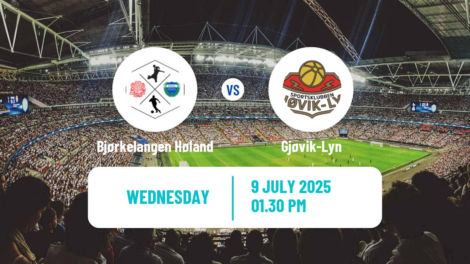 Football Norwegian Division 3 - Group 3 Bjørkelangen Høland - Gjøvik-Lyn