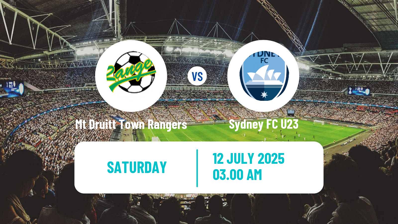 Soccer Australian NPL NSW Mt Druitt Town Rangers - Sydney FC U23