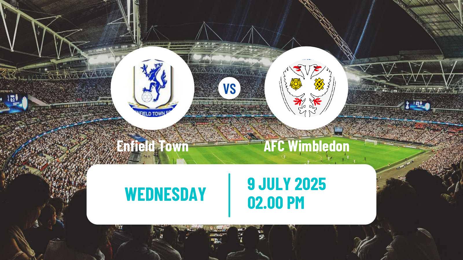 Football Club Friendly Enfield Town - AFC Wimbledon