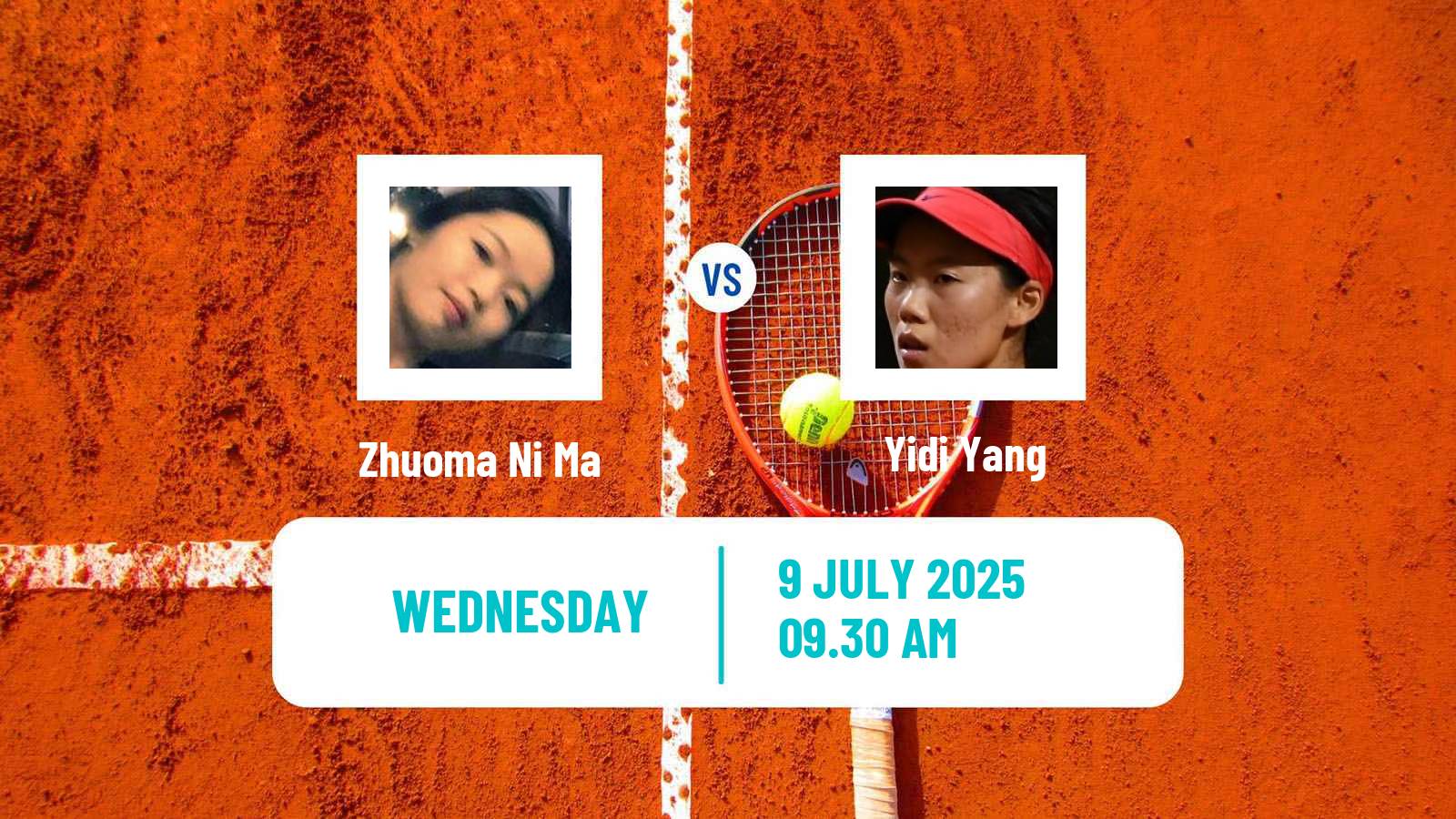 Tennis ITF W15 Maanshan 9 Women Zhuoma Ni Ma - Yidi Yang