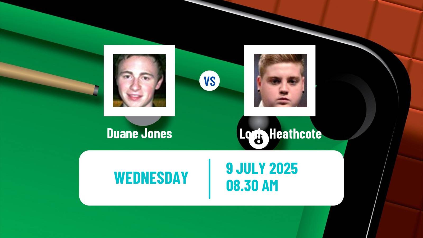 Snooker Championship League Duane Jones - Louis Heathcote