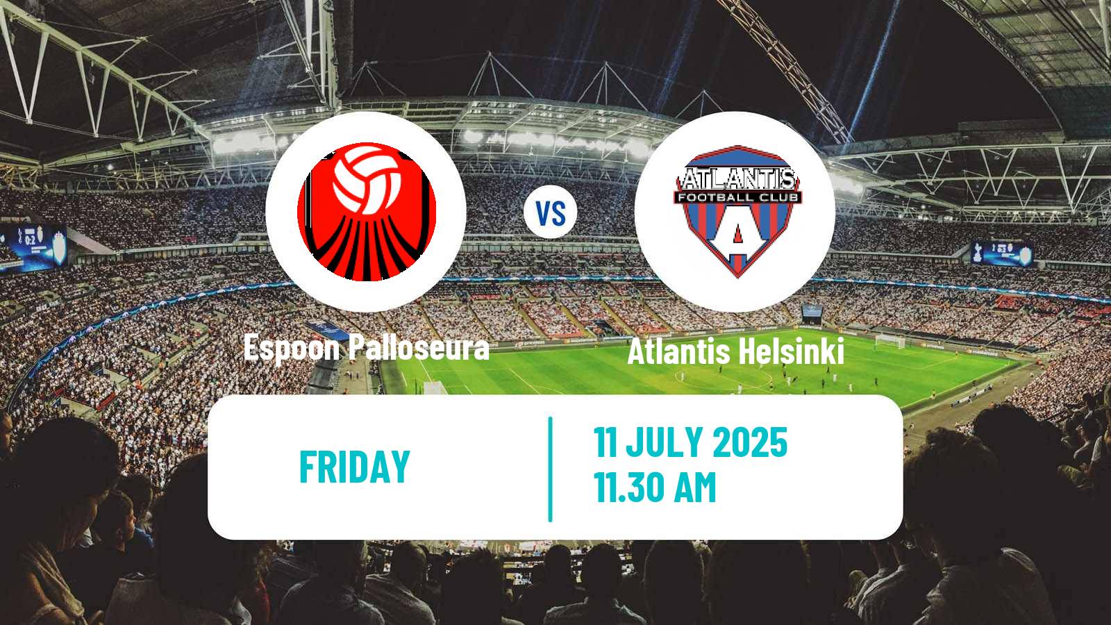 Football Finnish Ykkonen Espoon Palloseura - Atlantis Helsinki