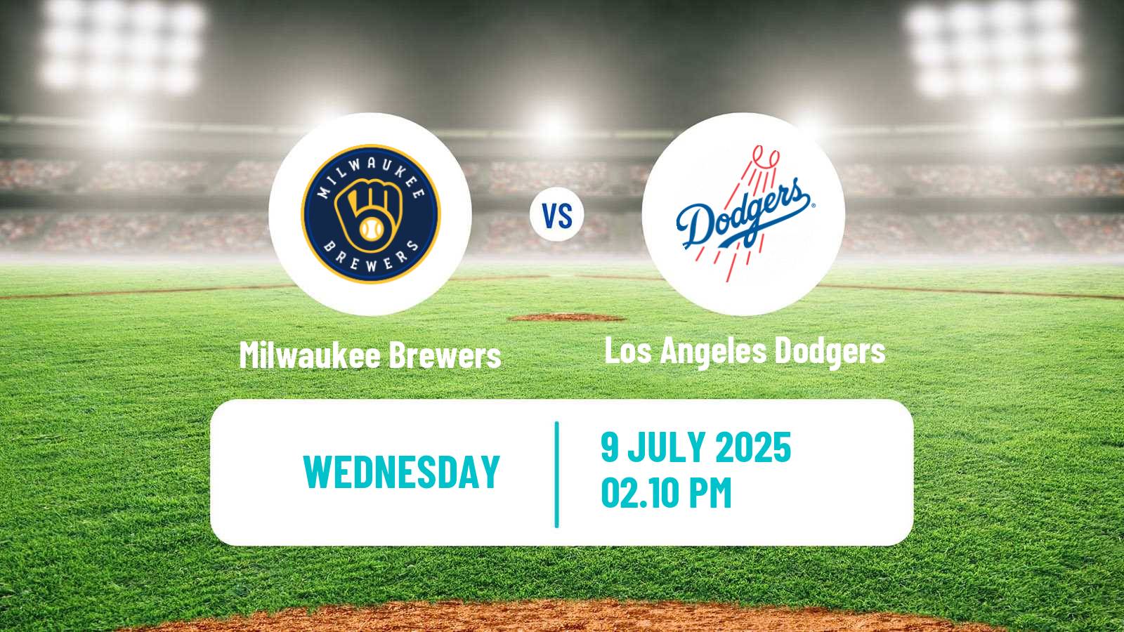 Baseball MLB Milwaukee Brewers - Los Angeles Dodgers