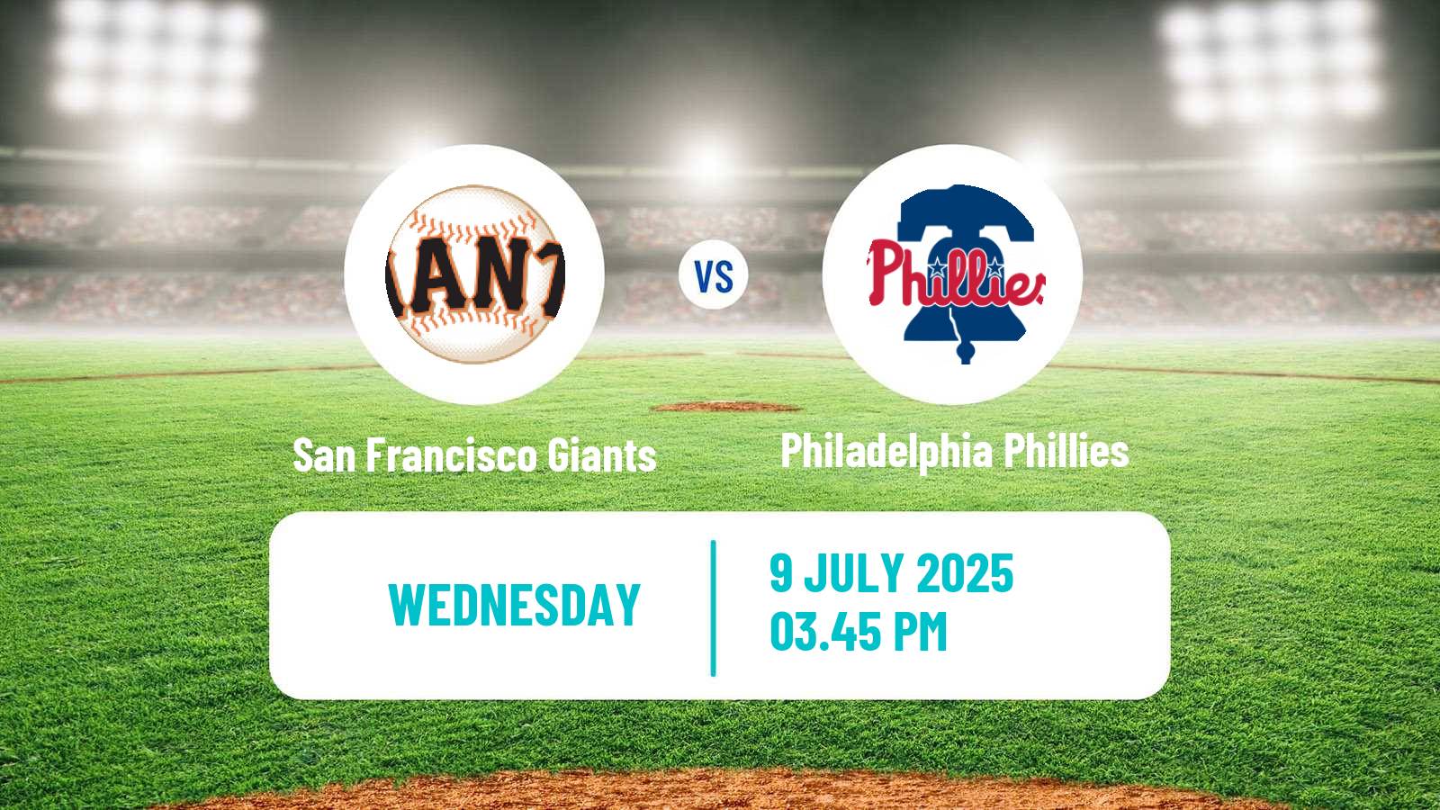 Baseball MLB San Francisco Giants - Philadelphia Phillies