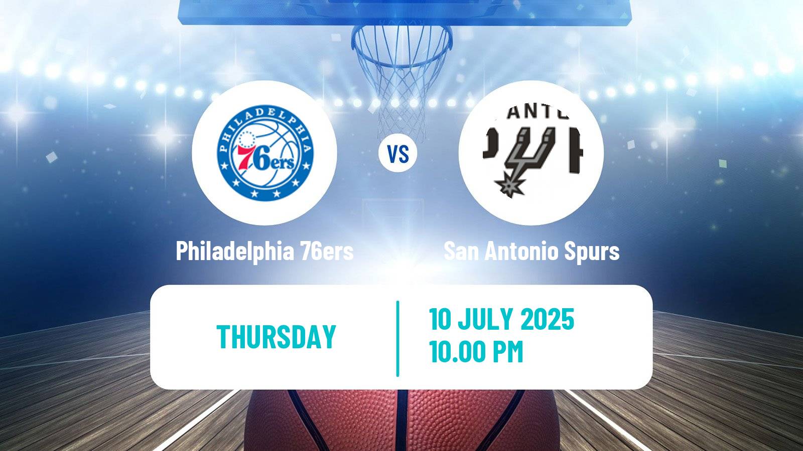 Basketball NBA Las Vegas Summer League Philadelphia 76ers - San Antonio Spurs