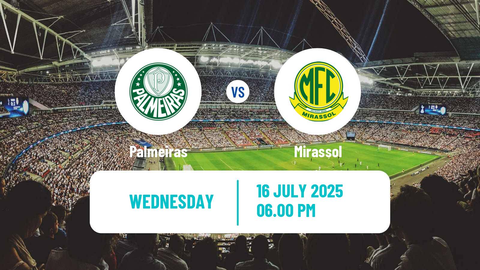 Soccer Brazilian Serie A Palmeiras - Mirassol