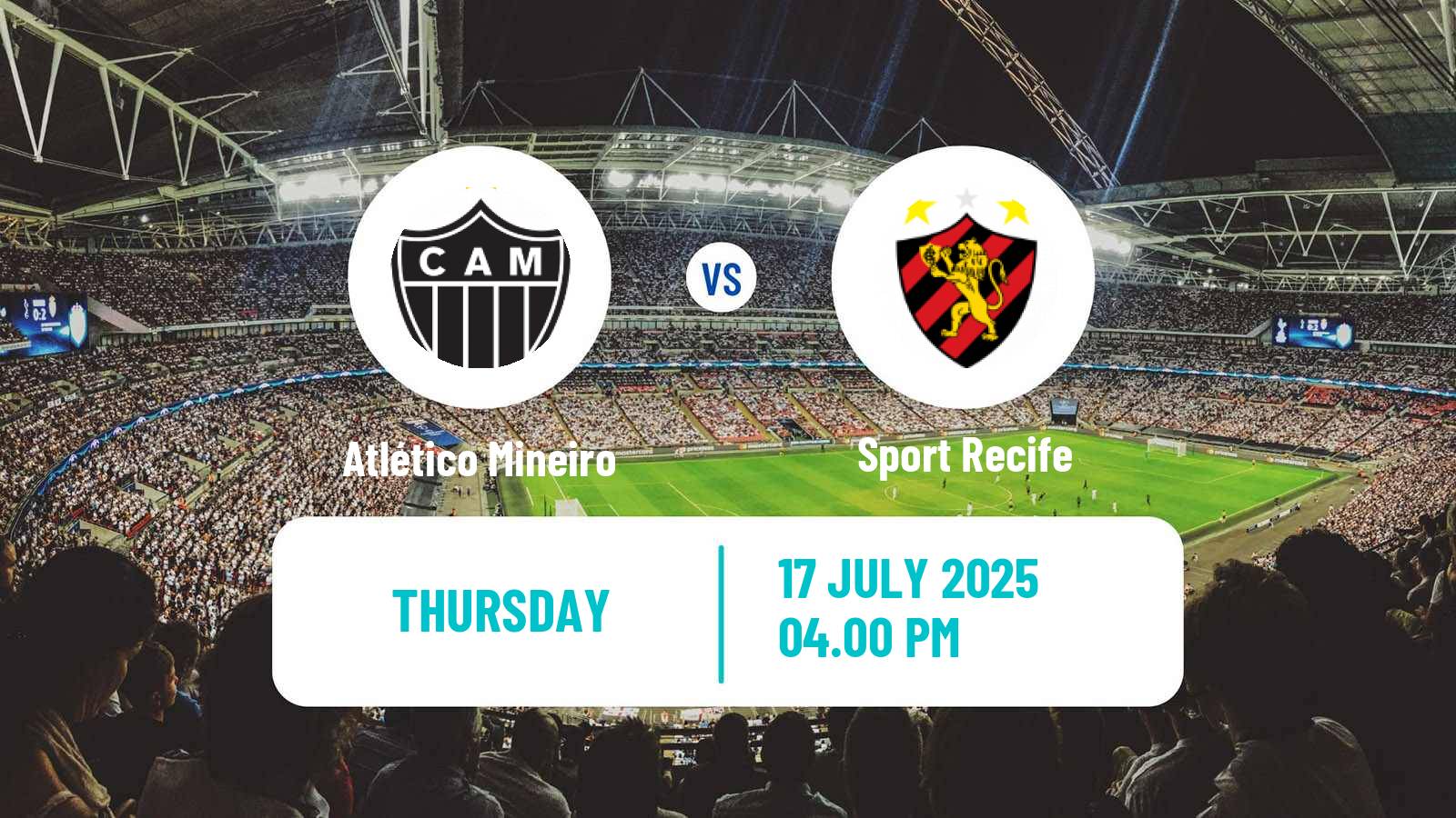 Soccer Brazilian Serie A Atlético Mineiro - Sport Recife