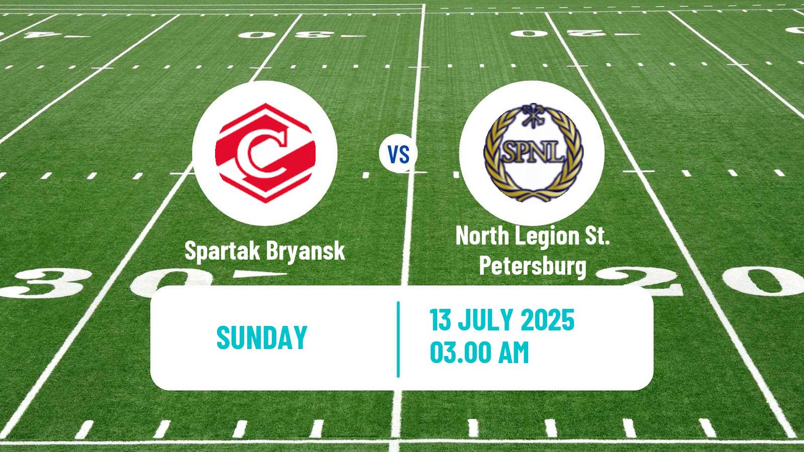 American football Russian Superleague American Football Spartak Bryansk - North Legion St. Petersburg