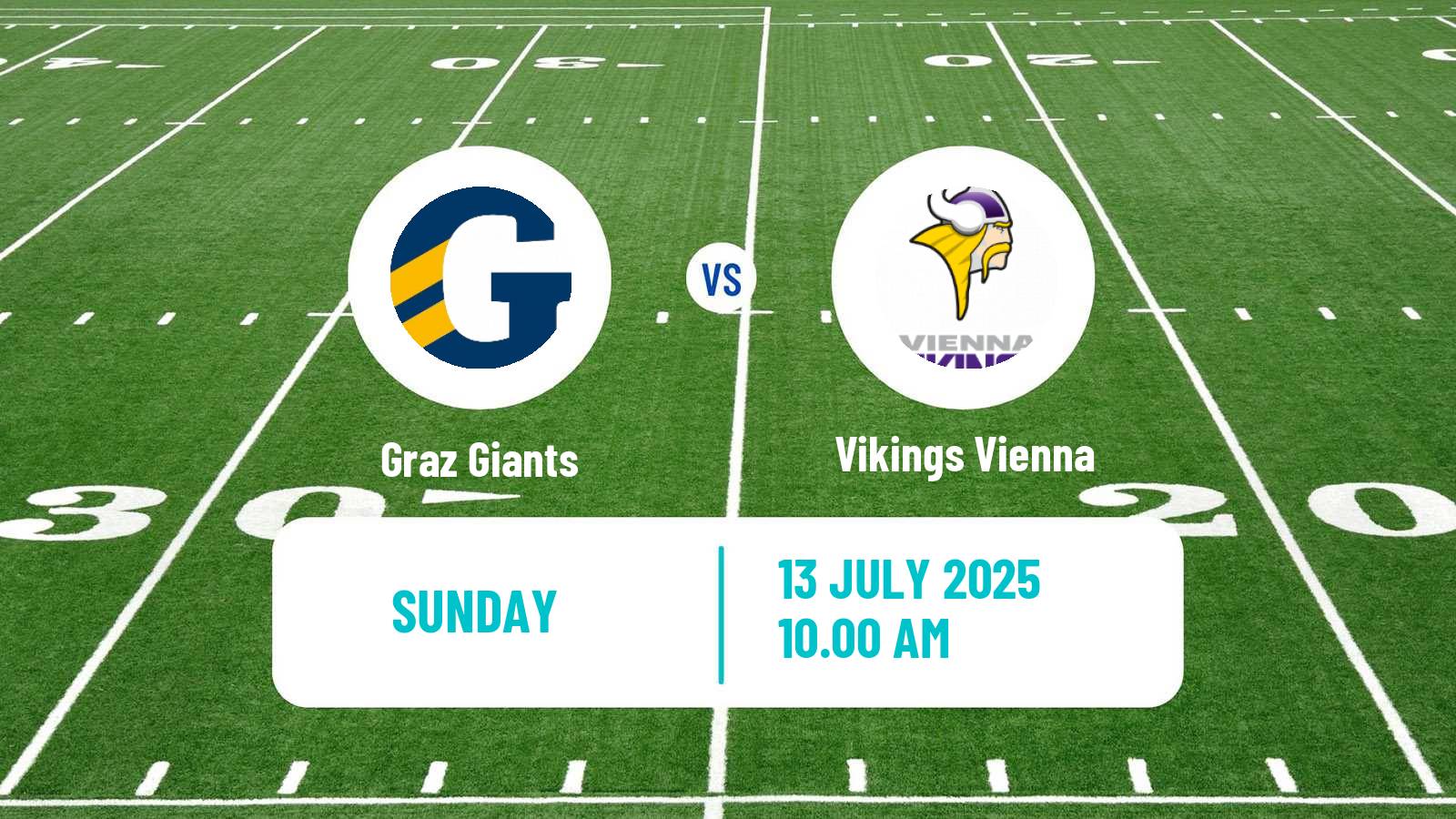 American football Austrian Football League Graz Giants - Vikings Vienna