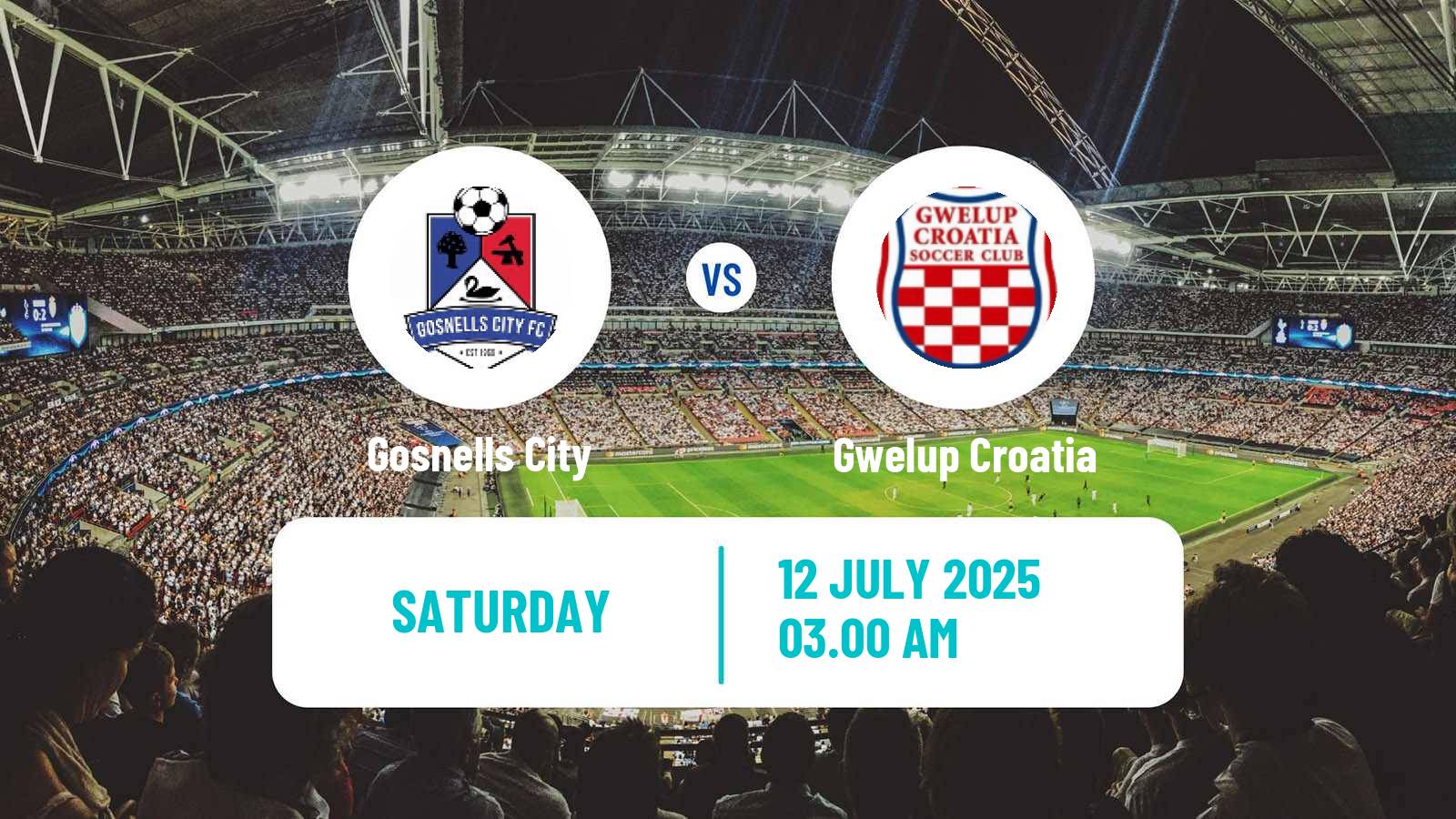Soccer Australian WA State League Gosnells City - Gwelup Croatia