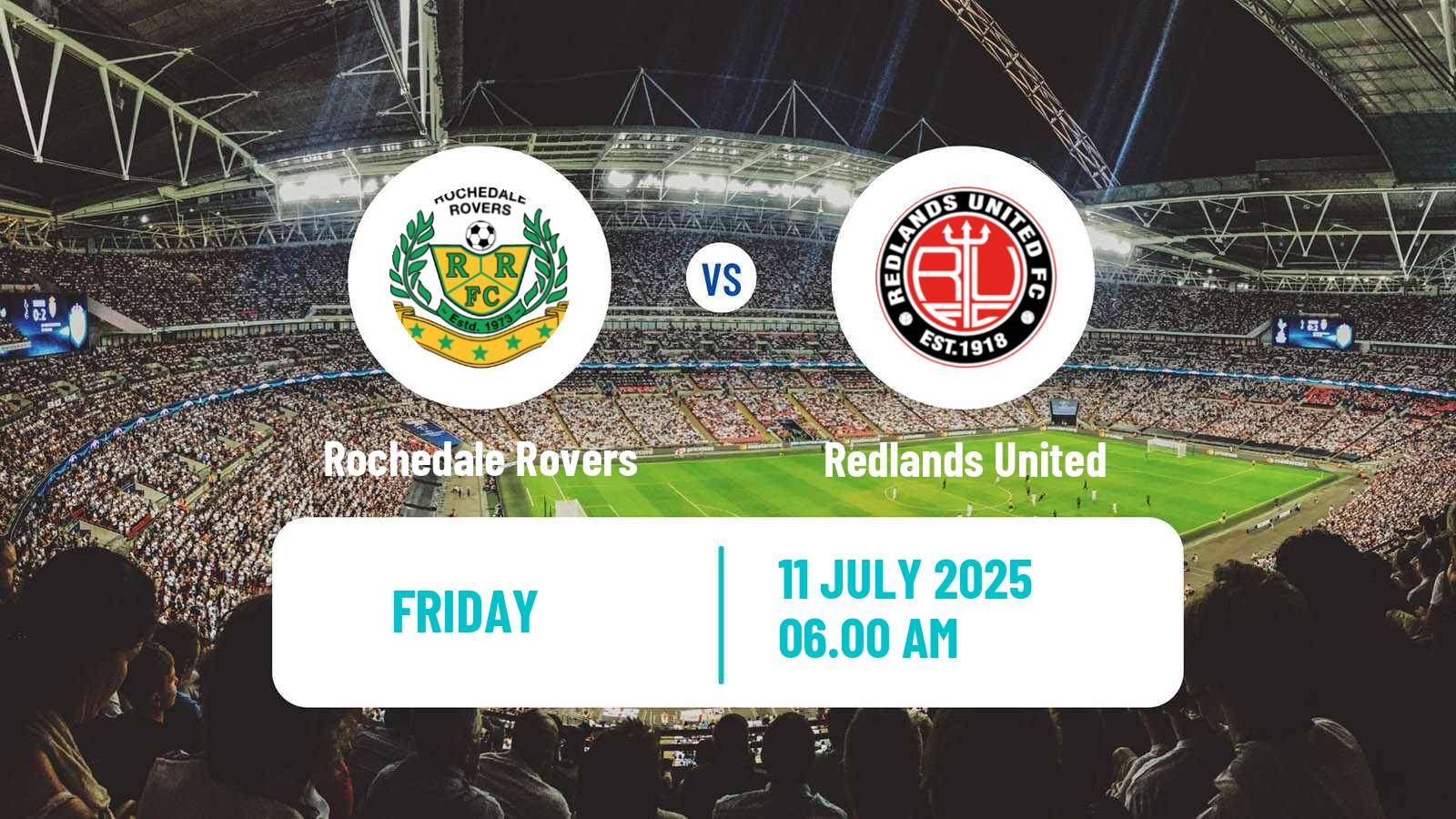Soccer Australian Queensland Premier League Rochedale Rovers - Redlands United
