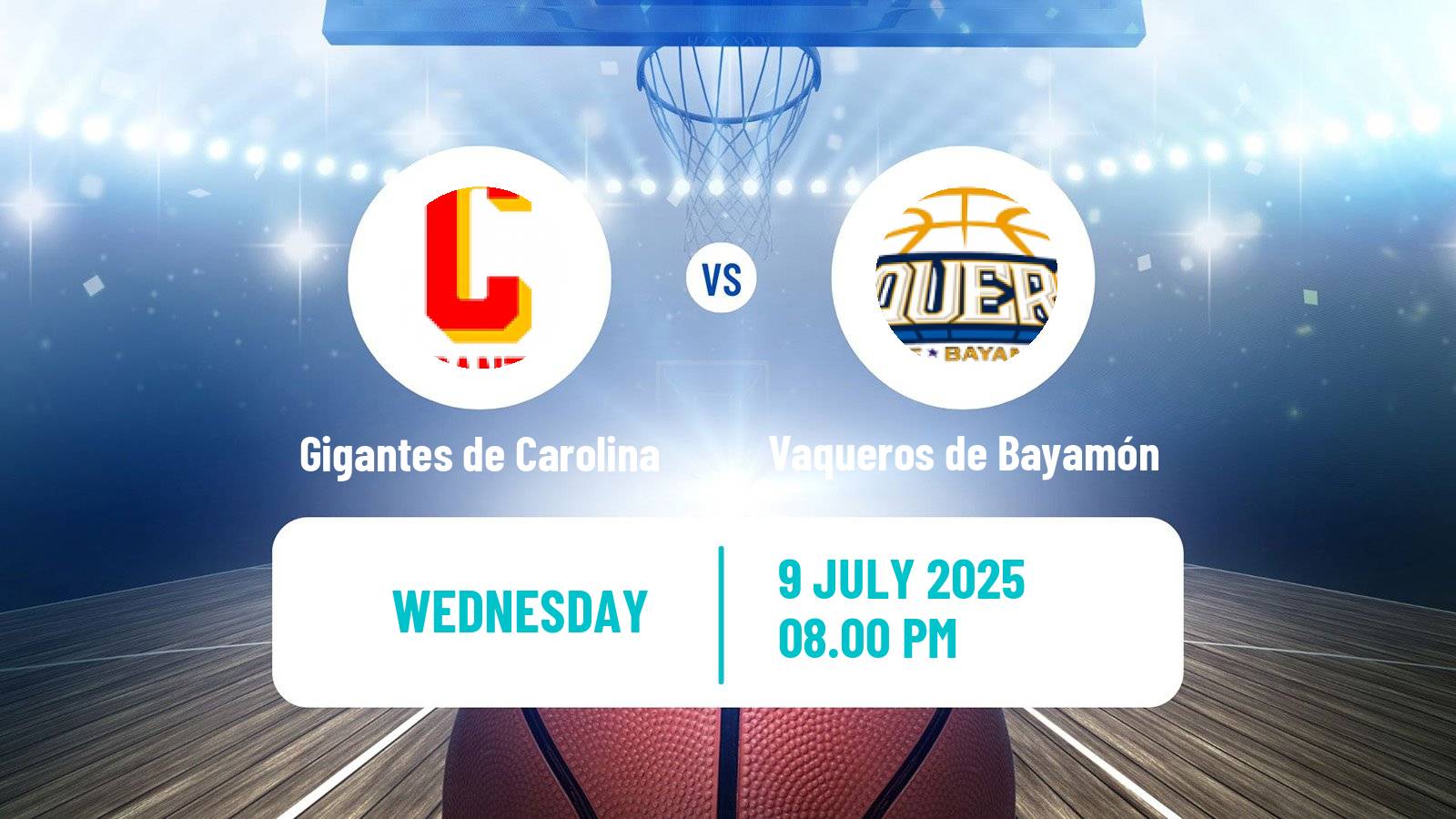 Basketball Puerto Rican BSN Gigantes de Carolina - Vaqueros de Bayamón