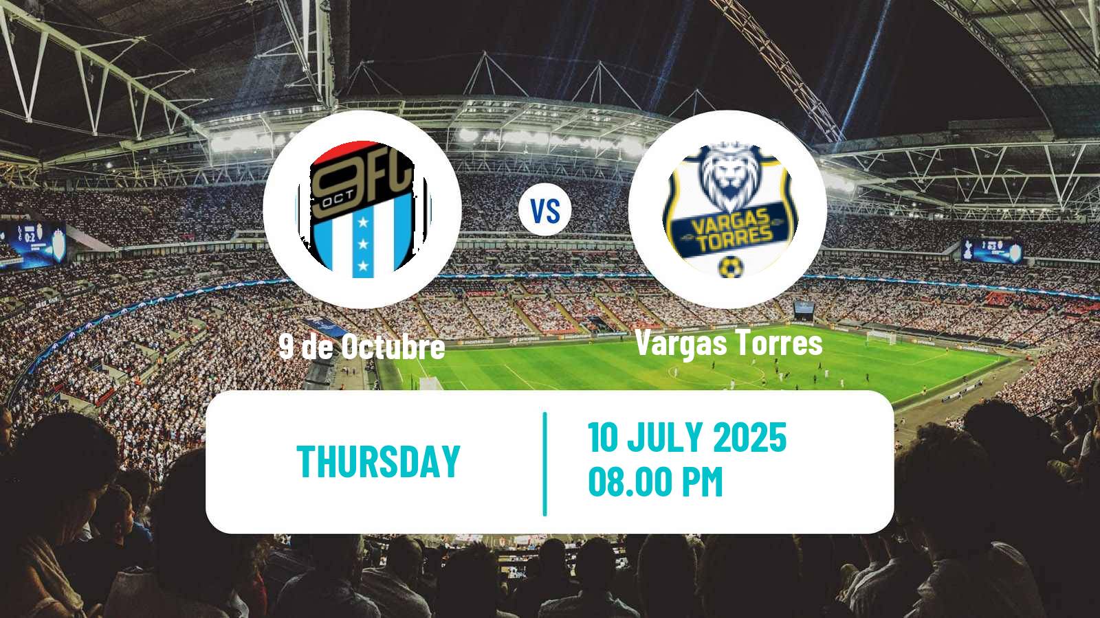 Football Ecuadorian Serie B 9 de Octubre - Vargas Torres
