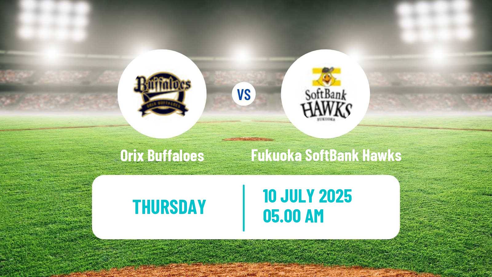 Baseball NPB Orix Buffaloes - Fukuoka SoftBank Hawks