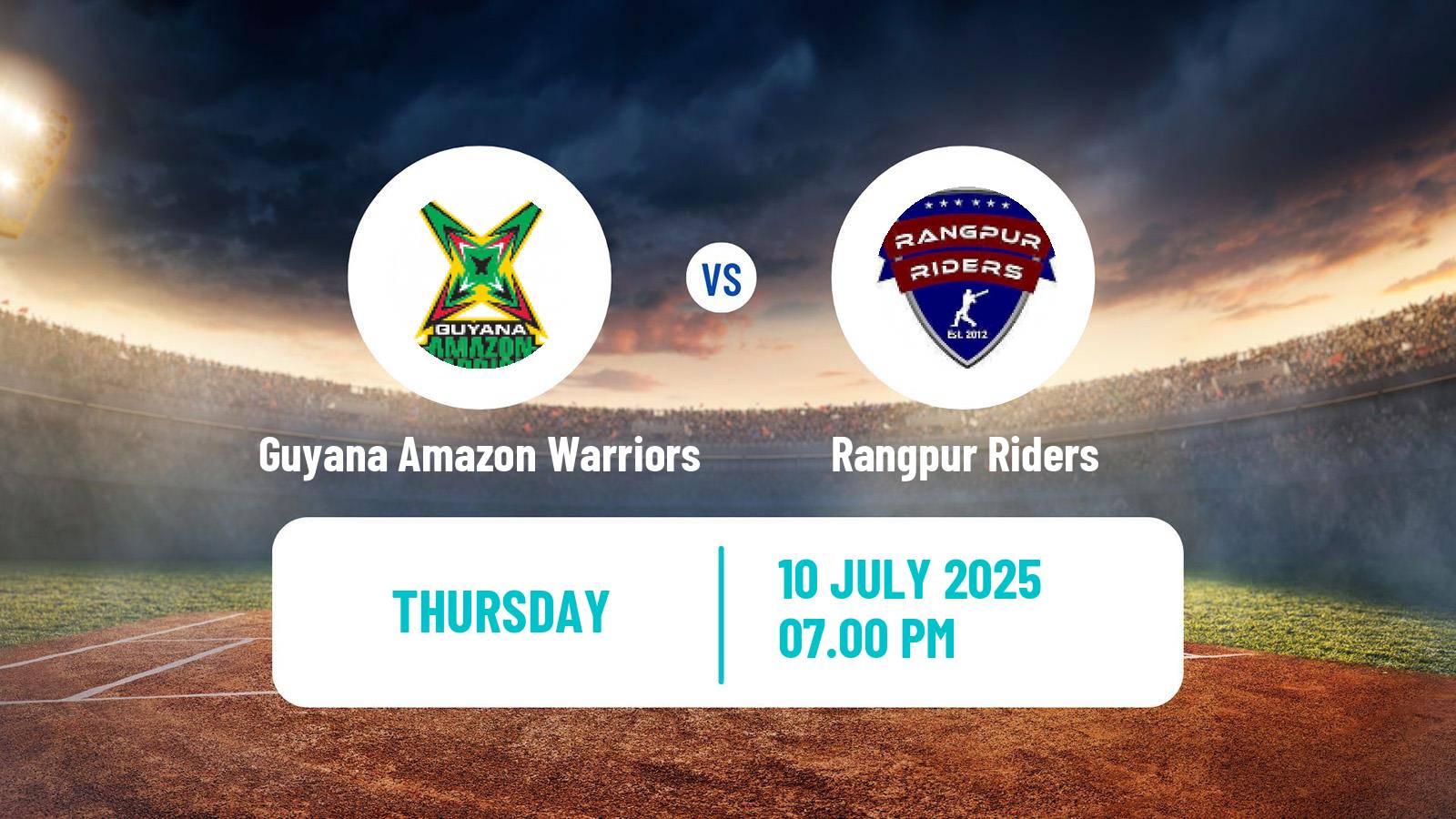Cricket Global Super League Cricket Guyana Amazon Warriors - Rangpur Riders