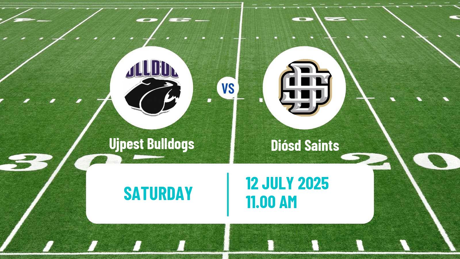 American football Hungarian HFL  American Football Ujpest Bulldogs - Diósd Saints