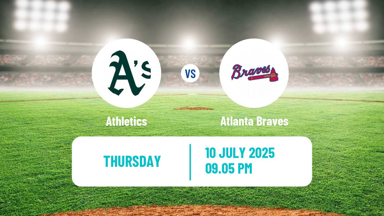 Baseball MLB Athletics - Atlanta Braves