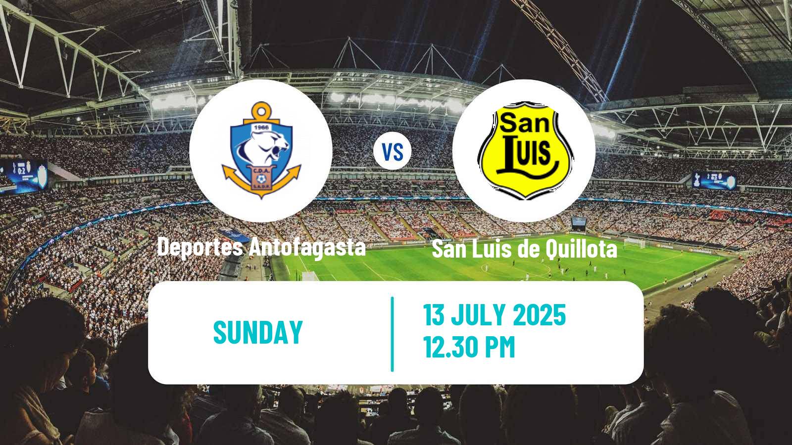 Soccer Chilean Primera B Deportes Antofagasta - San Luis de Quillota