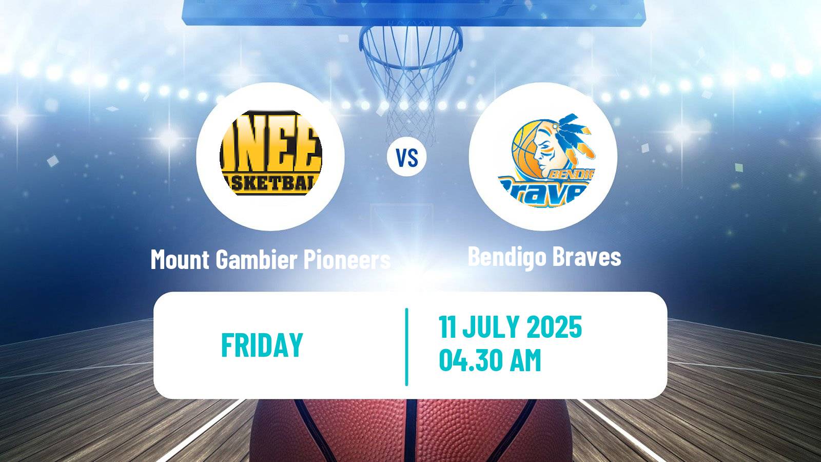 Basketball Australian NBL1 South Women Mount Gambier Pioneers - Bendigo Braves