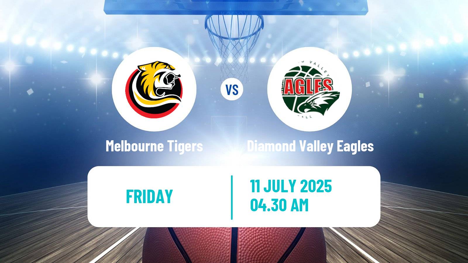 Basketball Australian NBL1 South Women Melbourne Tigers - Diamond Valley Eagles