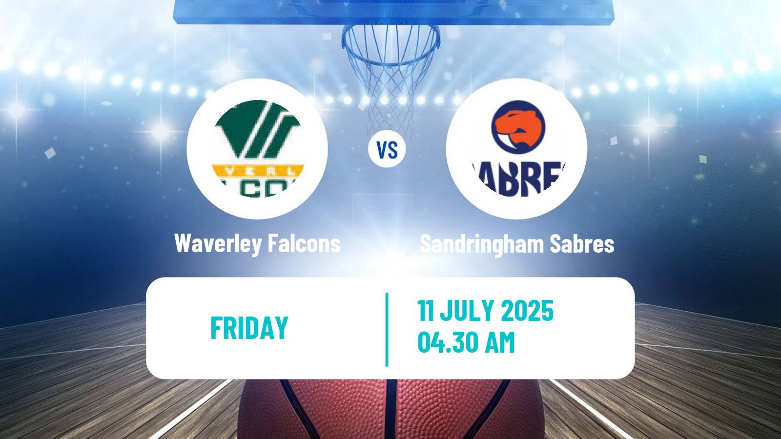 Basketball Australian NBL1 South Women Waverley Falcons - Sandringham Sabres