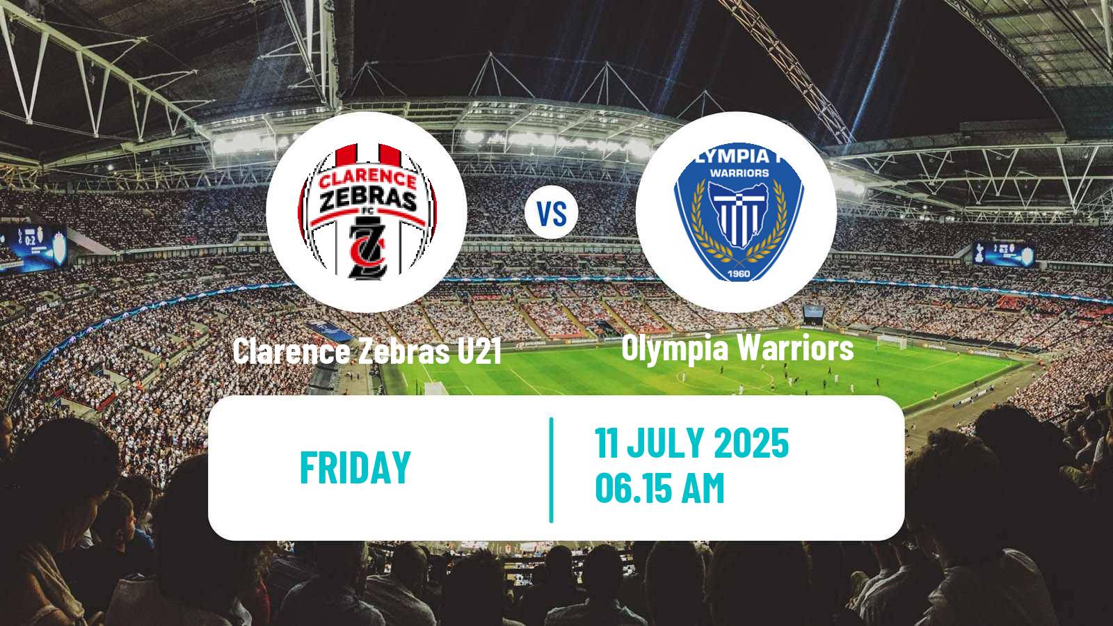 Football Australian Tasmania Southern Championship Clarence Zebras U21 - Olympia Warriors