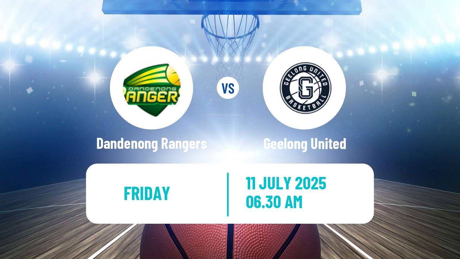Basketball Australian NBL1 South Dandenong Rangers - Geelong United