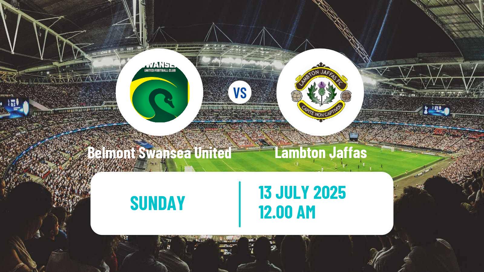 Soccer Australian NPL Northern NSW Belmont Swansea United - Lambton Jaffas