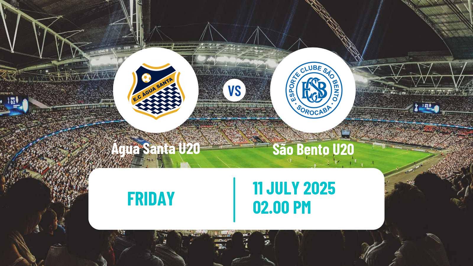 Football Brazilian Paulista U20 Água Santa U20 - São Bento U20