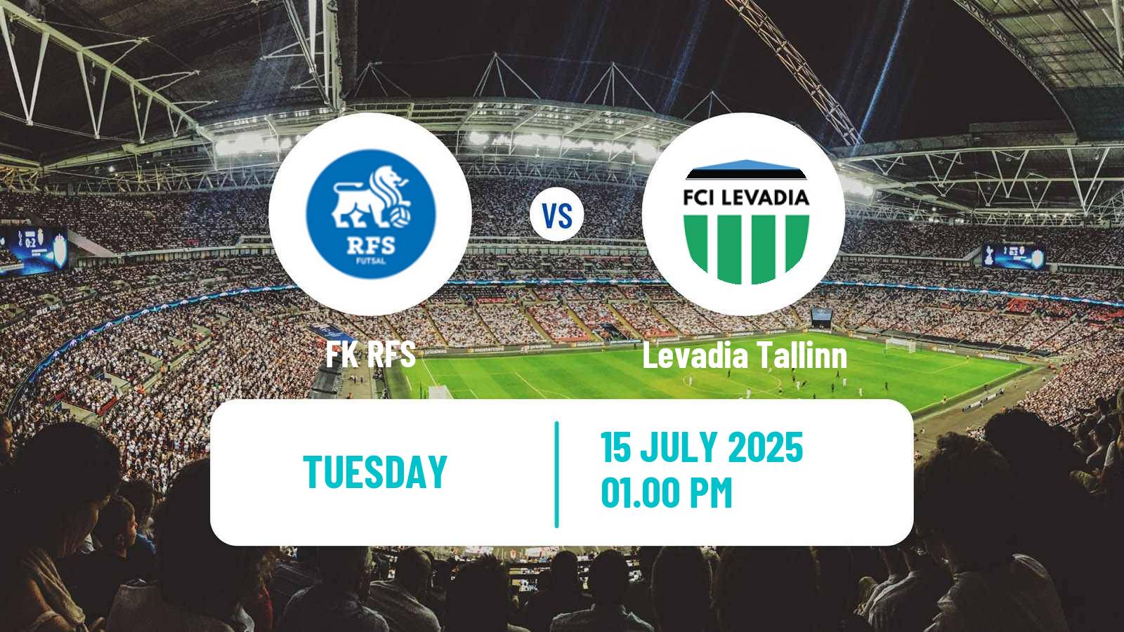 Football UEFA Champions League RFS - Levadia Tallinn