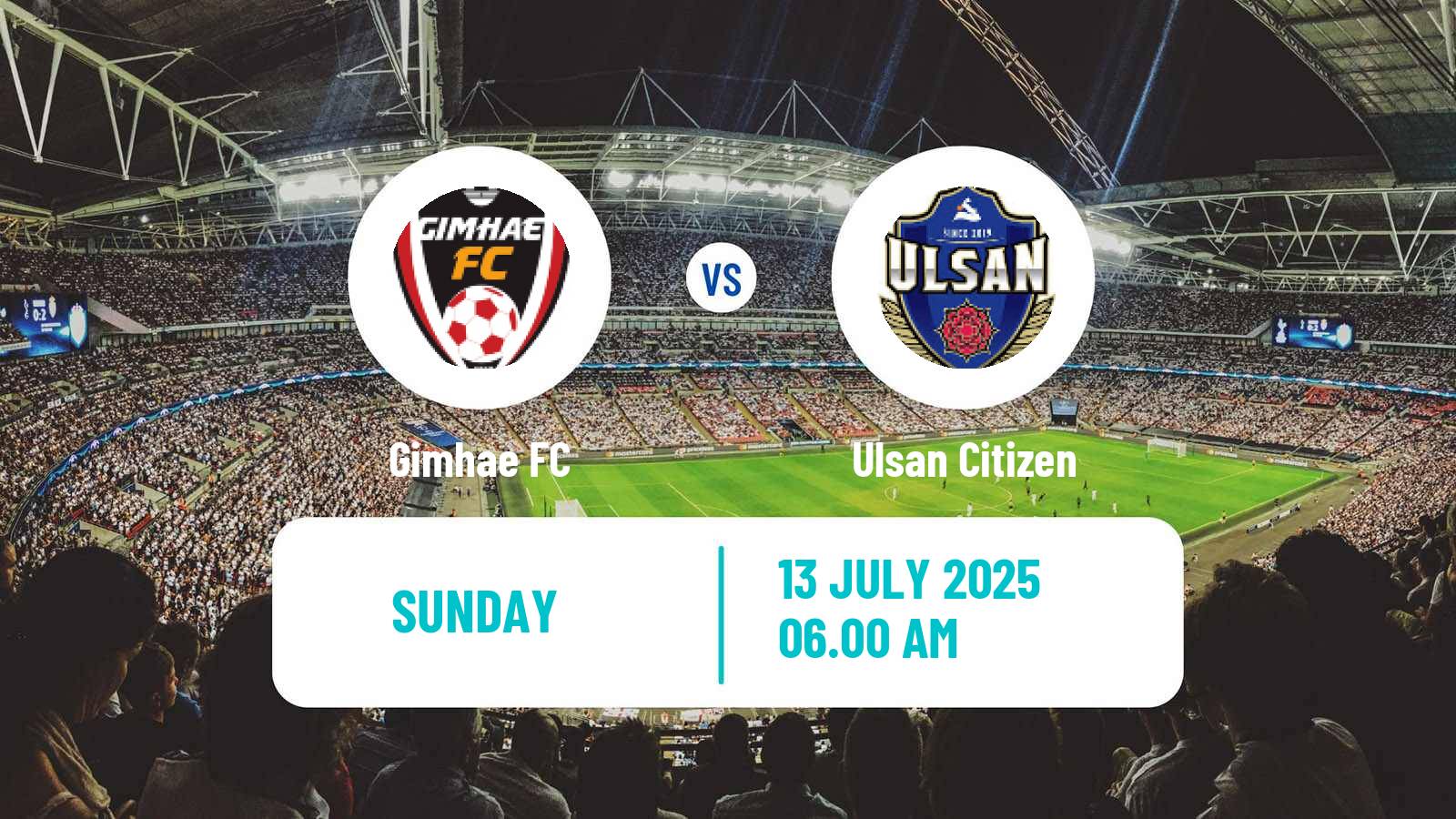 Football South Korean K3 League Gimhae - Ulsan Citizen