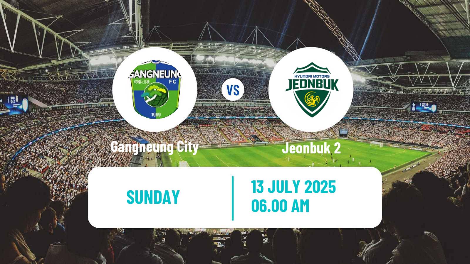 Soccer South Korean K3 League Gangneung City - Jeonbuk 2
