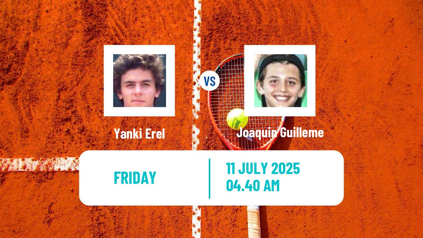 Tennis ITF M15 Monastir 27 Men Yanki Erel - Joaquin Guilleme