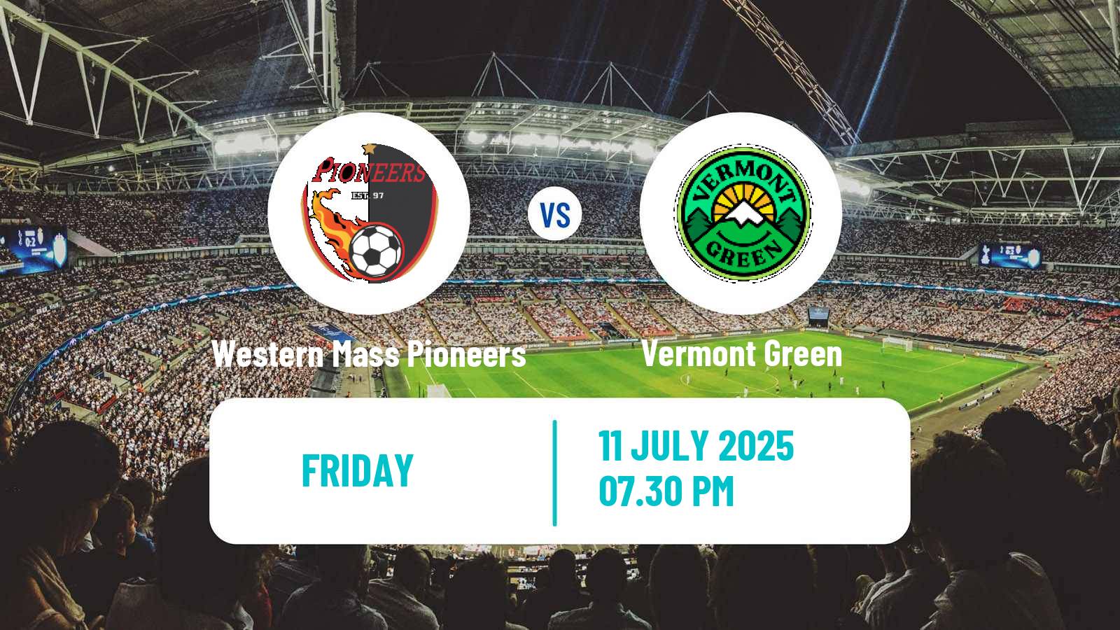 Soccer USL League Two Western Mass Pioneers - Vermont Green