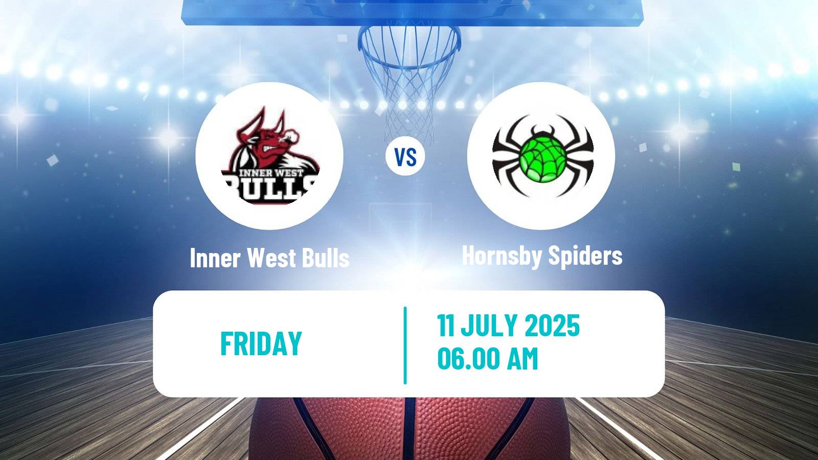 Basketball Australian NBL1 East Inner West Bulls - Hornsby Spiders