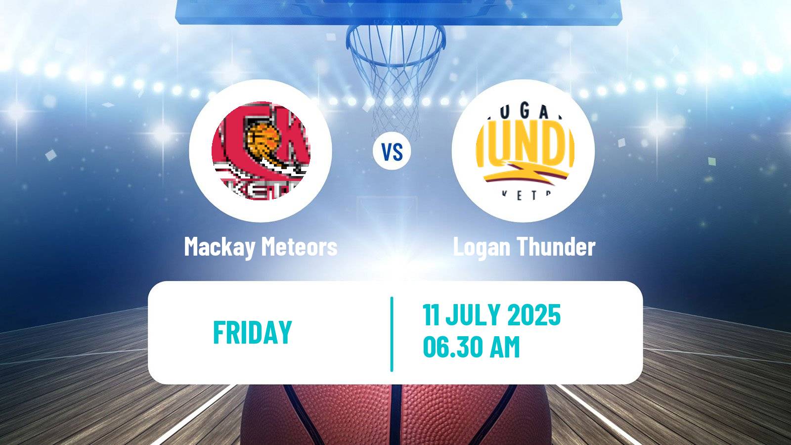 Basketball Australian NBL1 North Mackay Meteors - Logan Thunder