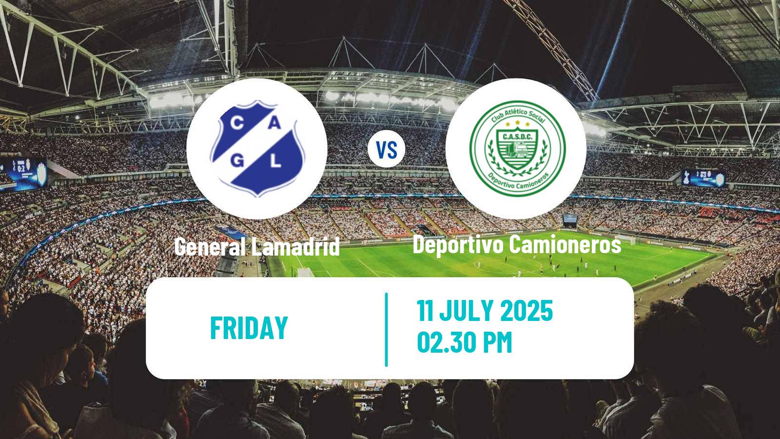 Football Argentinian Primera C General Lamadrid - Deportivo Camioneros