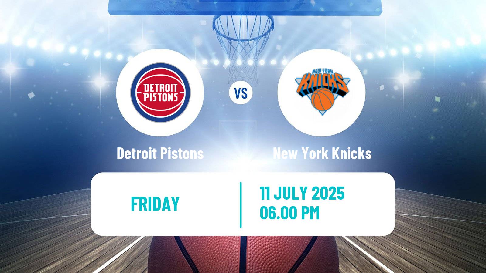 Basketball NBA Las Vegas Summer League Detroit Pistons - New York Knicks