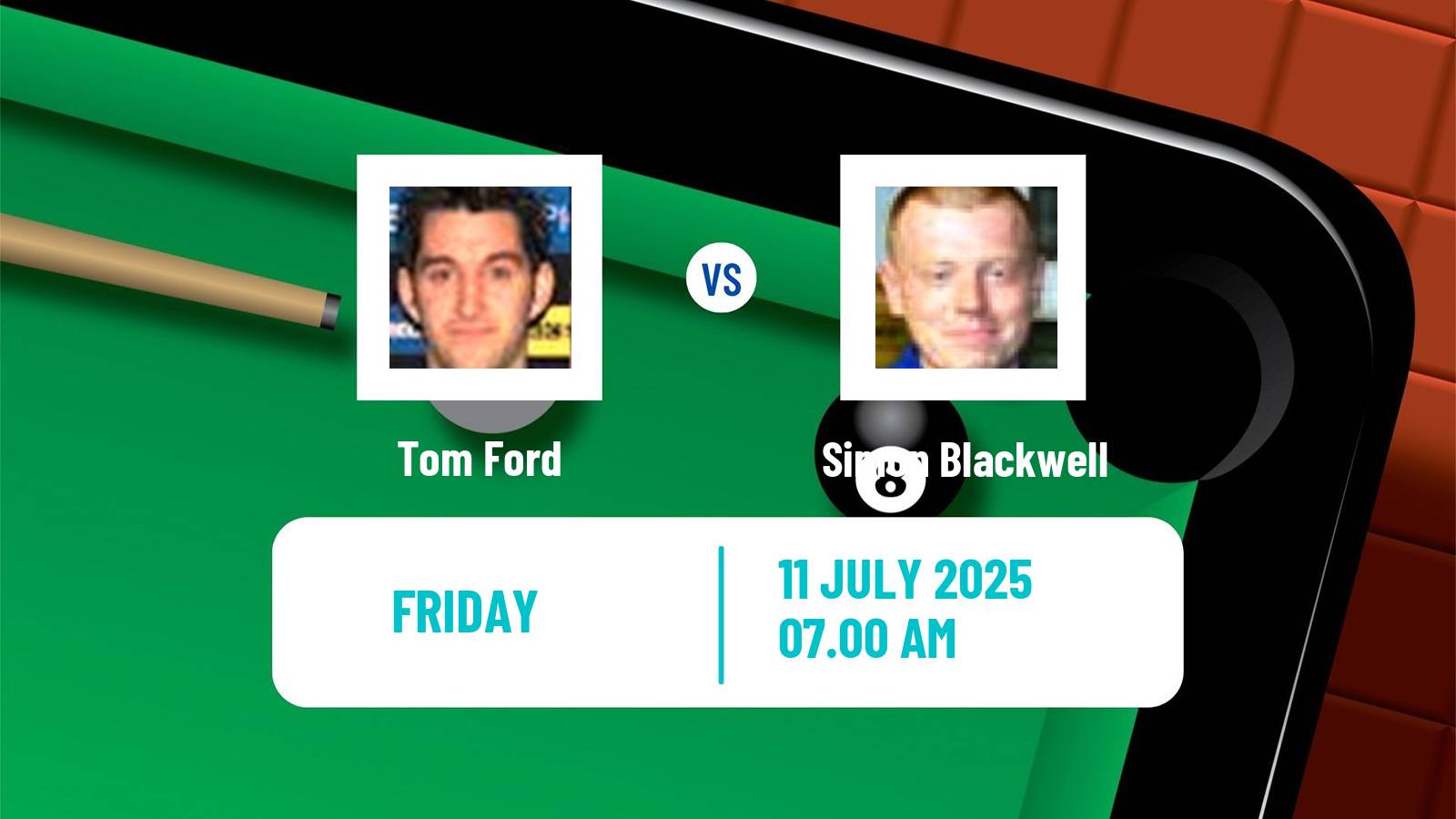 Snooker Championship League Tom Ford - Simon Blackwell