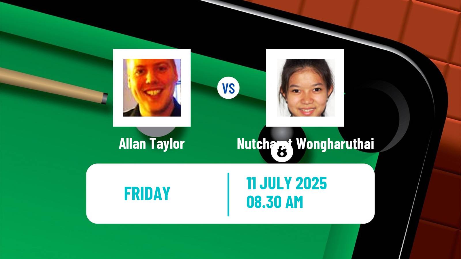 Snooker Championship League Allan Taylor - Nutcharat Wongharuthai