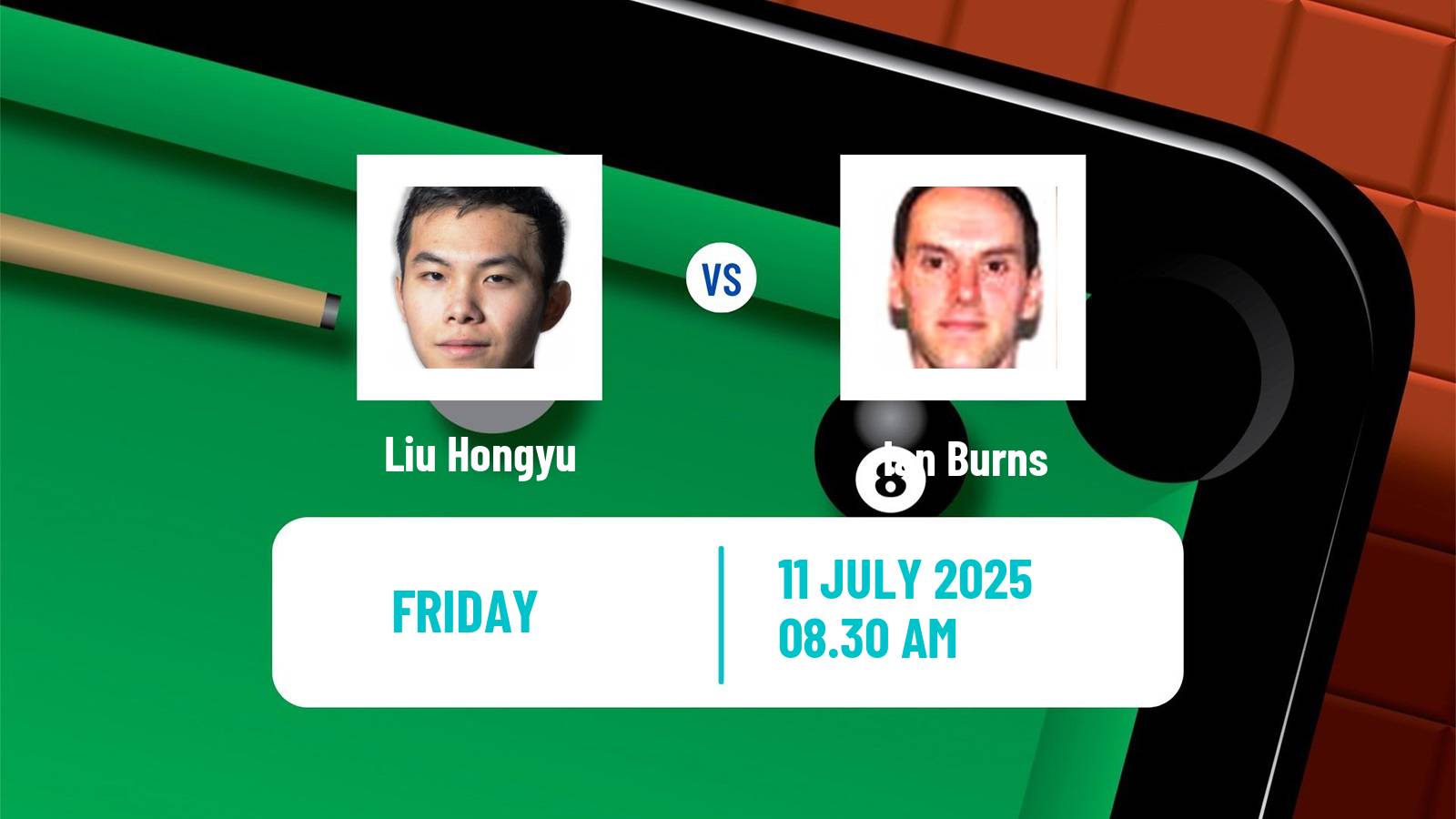 Snooker Championship League Liu Hongyu - Ian Burns